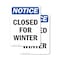 Signmission Closed For Winter, 3.5 in W x Rectangle, Vinyl Decal OS-2PACK-NS-D-35-V-10678 - alternate 1